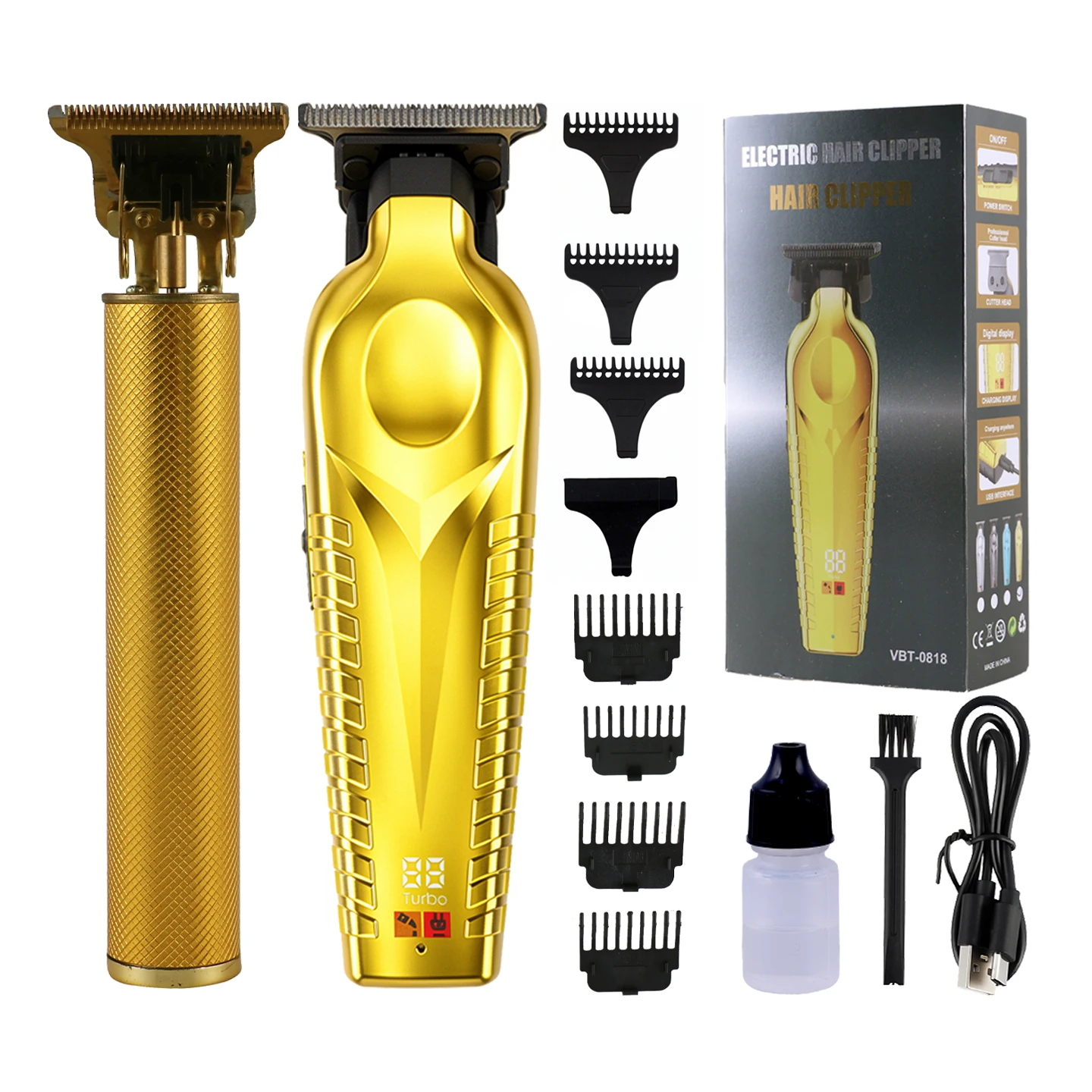 OMUONE 2026 Vintage Hair Trimmers Professional Hair Clippers Brushless External Rotor Hair Trimmers Adjustable Trimmer for Men