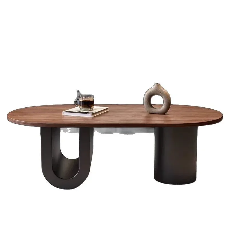 

Medieval French light luxury high-end oval coffee table living room home new small apartment designer coffee table table