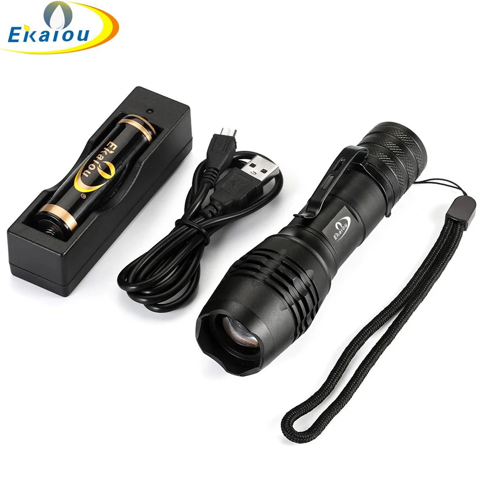 

New Zoomable Tactical T6 LED Flashlight High Quality 5 Modes Waterproof Bicycle Light 18650 Torch Outdoor Adventure Camping Lamp