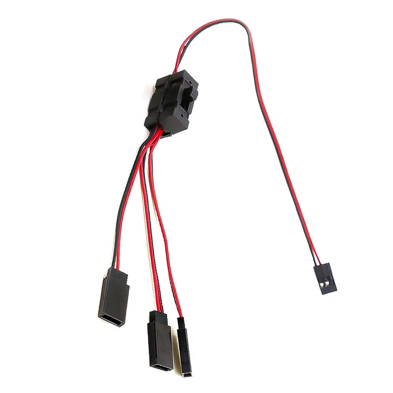 Extensión de Servo a Control remoto, Cable de alambre de 1 a 3 Y, Control de luz LED, interruptor de alimentación para modelo JR Futaba RC, 1 piezas