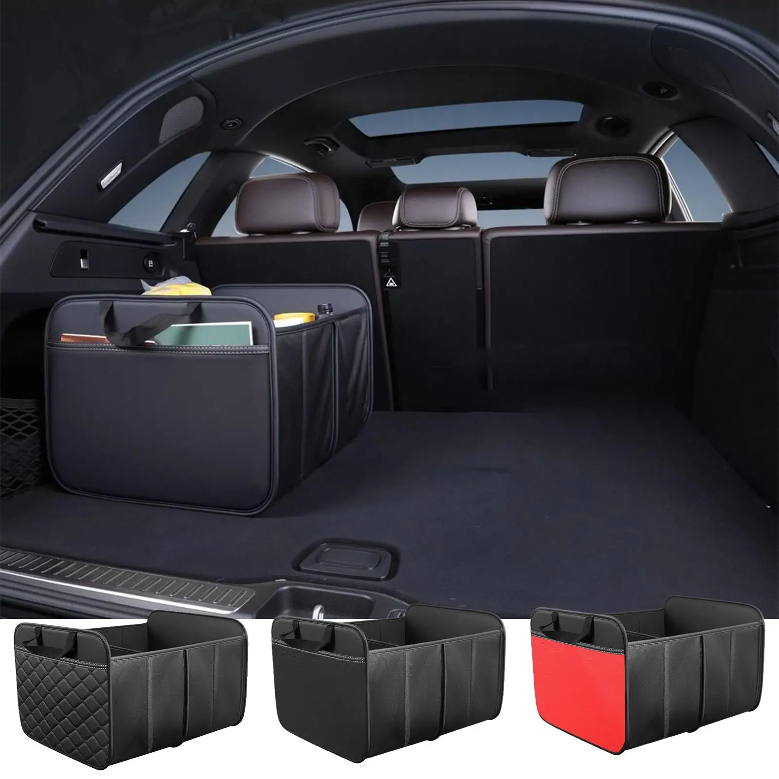 

Car Trunk Organizer Foldable Waterproof Box Trunk Storage Box Car Organizer For Truck RV Sedan Automotive Home Camping Fishing