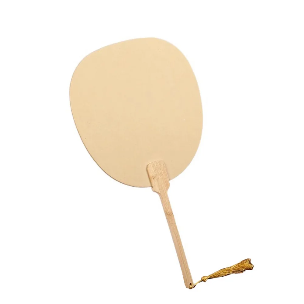 

5Pcs Double-side Paper Hand Fans DIY Painting Handheld Blank Paper Fan with Tassel Ornaments Hand Painting Graffiti Fans
