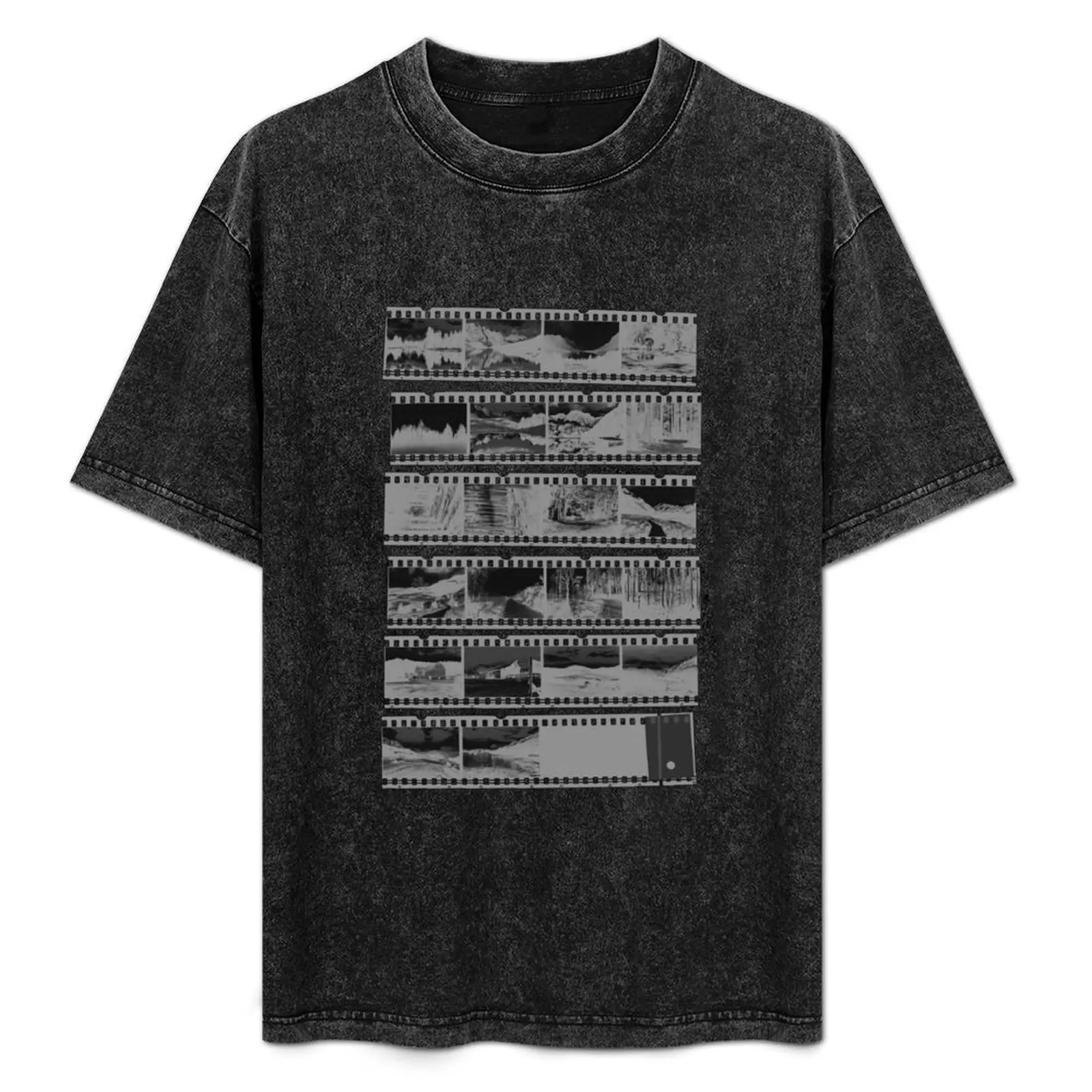 

35mm Color Negatives (B&W variant) T-Shirt Work Short Sleeve Cotton Top