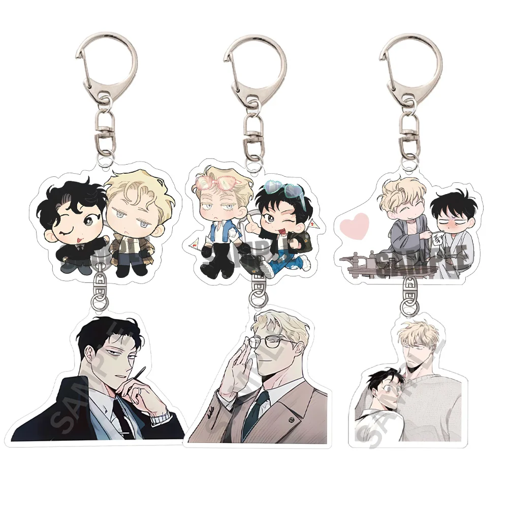 New Korean Cartoon BL Manga Anime Roses and Champagne Acrylic Stand Keychains Figure Standing Desktop Display Fans Collection