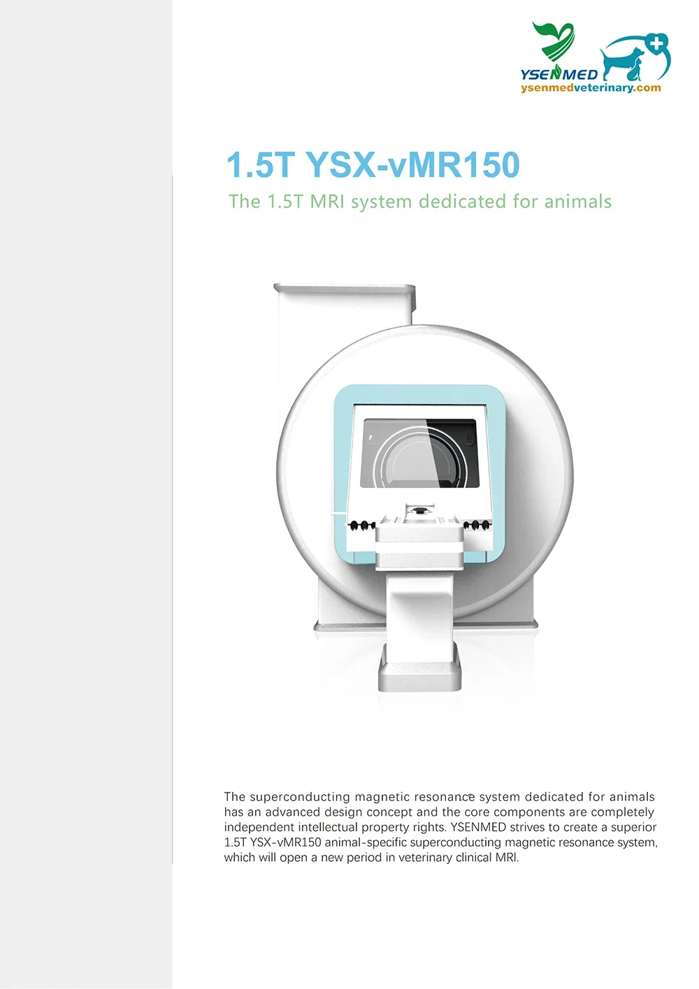 YSENMED YSX-vMR150 Veterinary 1.5T MRI equipment vet MRI system MRI machine for animal