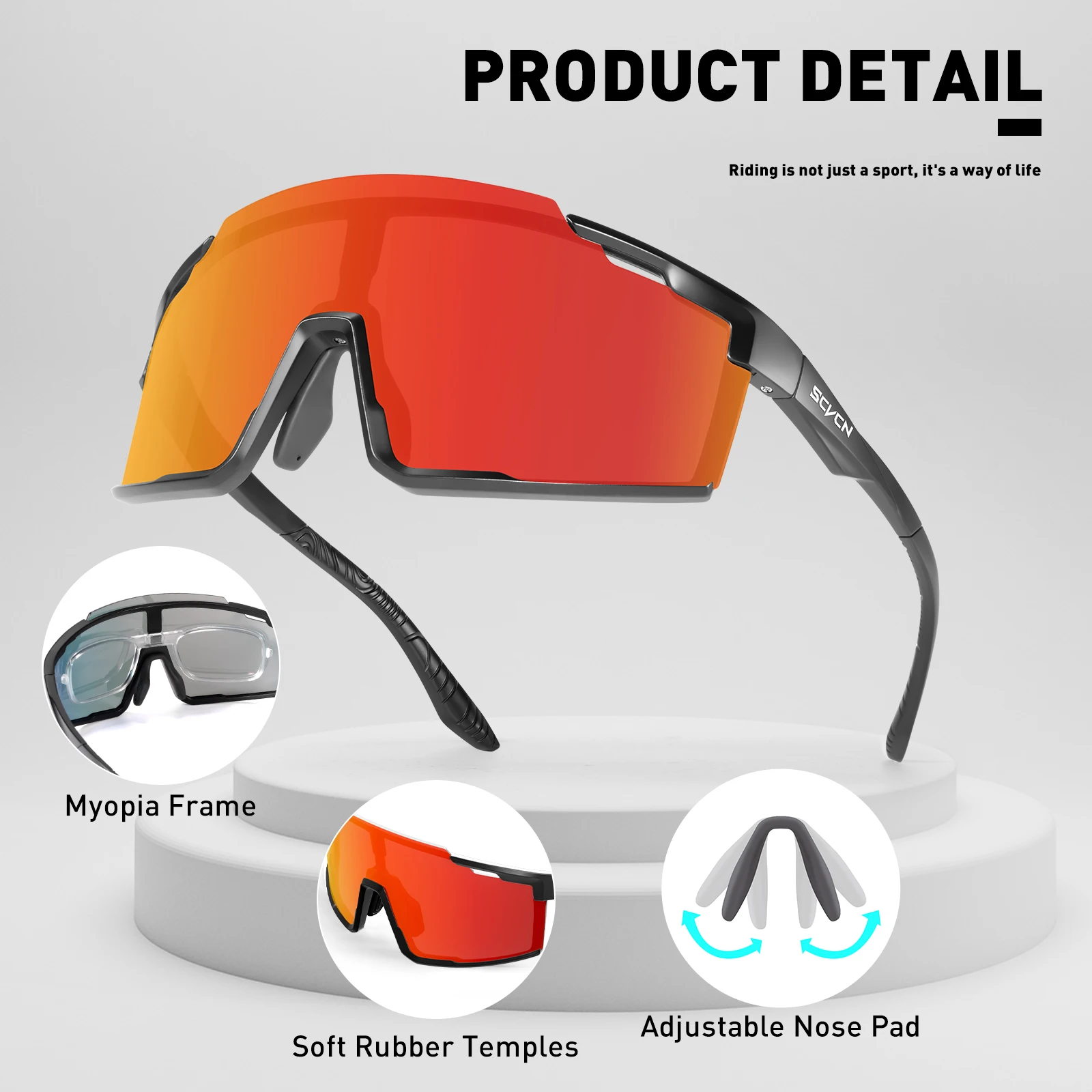 SCVCN Fishing Hiking Glasses Photochromic Sports Eyewear Men Women Outdoor Riding Windproof Glasses MTB UV400 Protection Eyewear