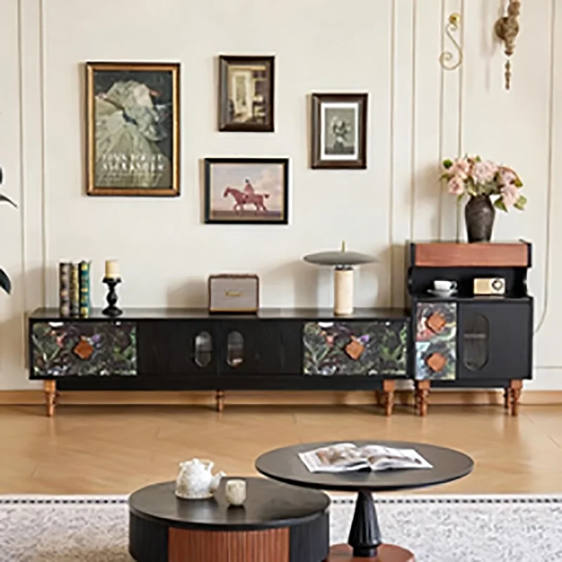 

French Elegant Tv Stand Retro Aesthetic Classic Premium Tv Stand Durable Artistic Meubles De Salon Living Room Furniture