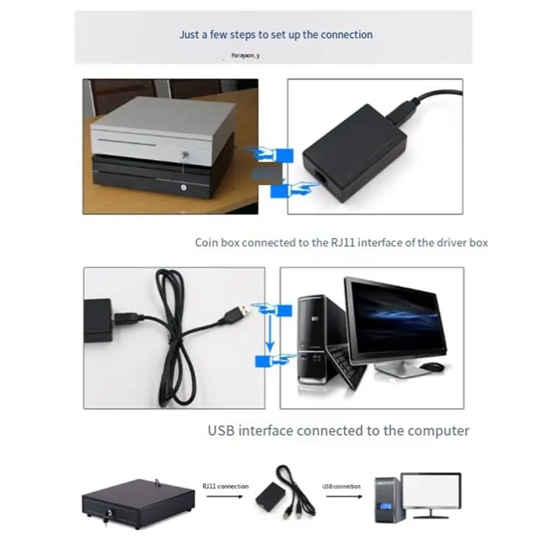 A36T-USB Cash Drawer Driver Box With One-Key Keyboard