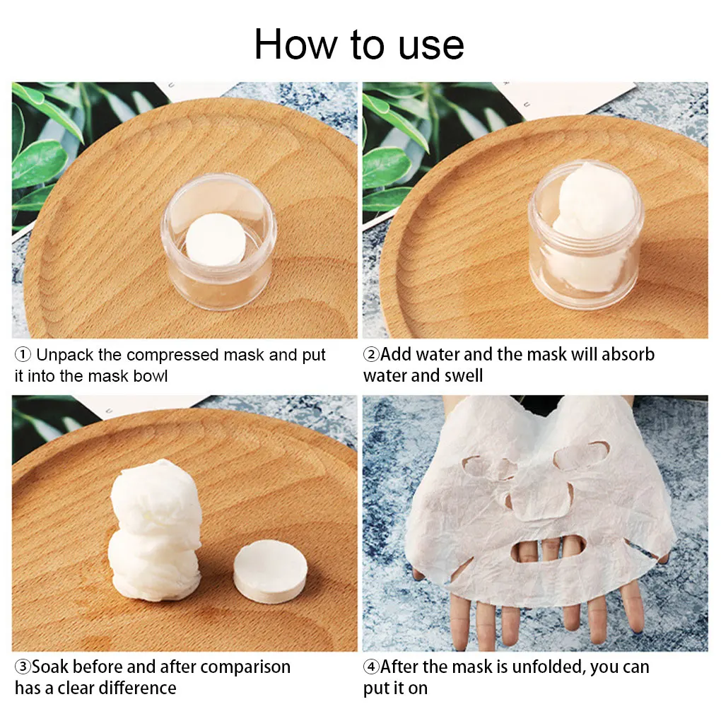 Copertine per il viso a compressione idratante Fogli per la cura della pelle del viso Maschera in cotone Strumenti di carta Cura della pelle liscia 20 pezzi di cotone