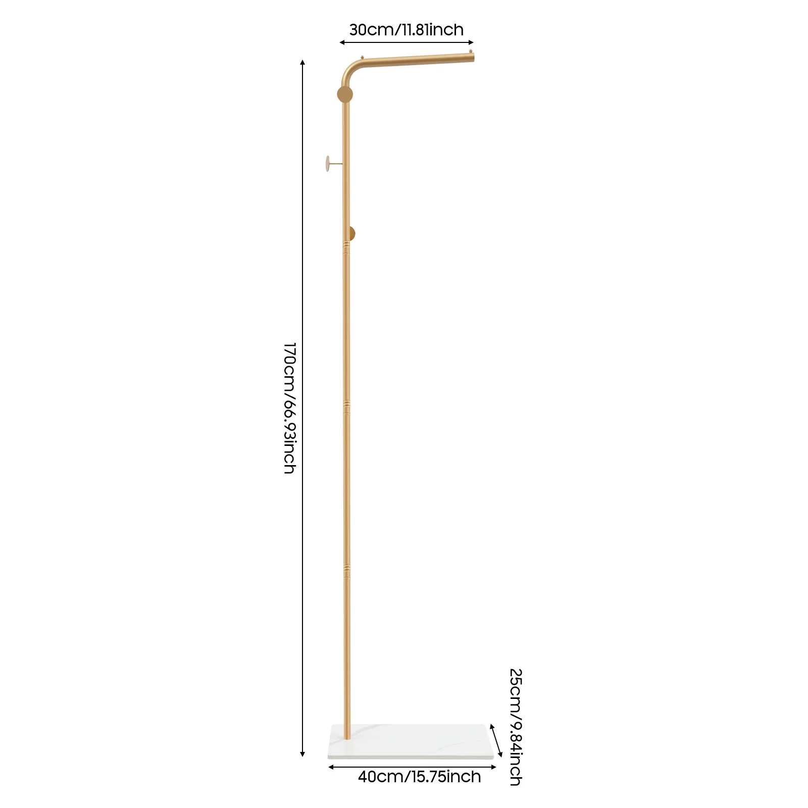 

170cm Coat Rack Freestanding Coat Rack Gold Coat Rack used in hallways, bedrooms, living rooms, bathrooms, entryways, foyers