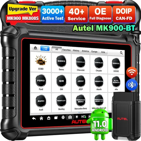 Autel MaxiCOM MK900-BT MK900BT Diagnostic Scanner Wireless DoIP / CAN FD Scan Tool, Bi-directional Control Automotive Tools