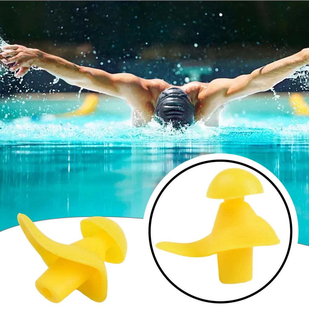 1 Pair Ear Plugs Water Sports Swimming Diving Adult Waterproof Ear Protector With Box Soft Silicone Spiral Ear Plug Anti Noise