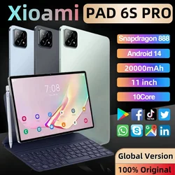 2024 NEW Original Xioami Pad 6S Pro Tablet 11inch HD 4K Android 14 16GB+1T 20000mAh 5G Dual SIM Phone Call WiFi WPS GPS Tablet