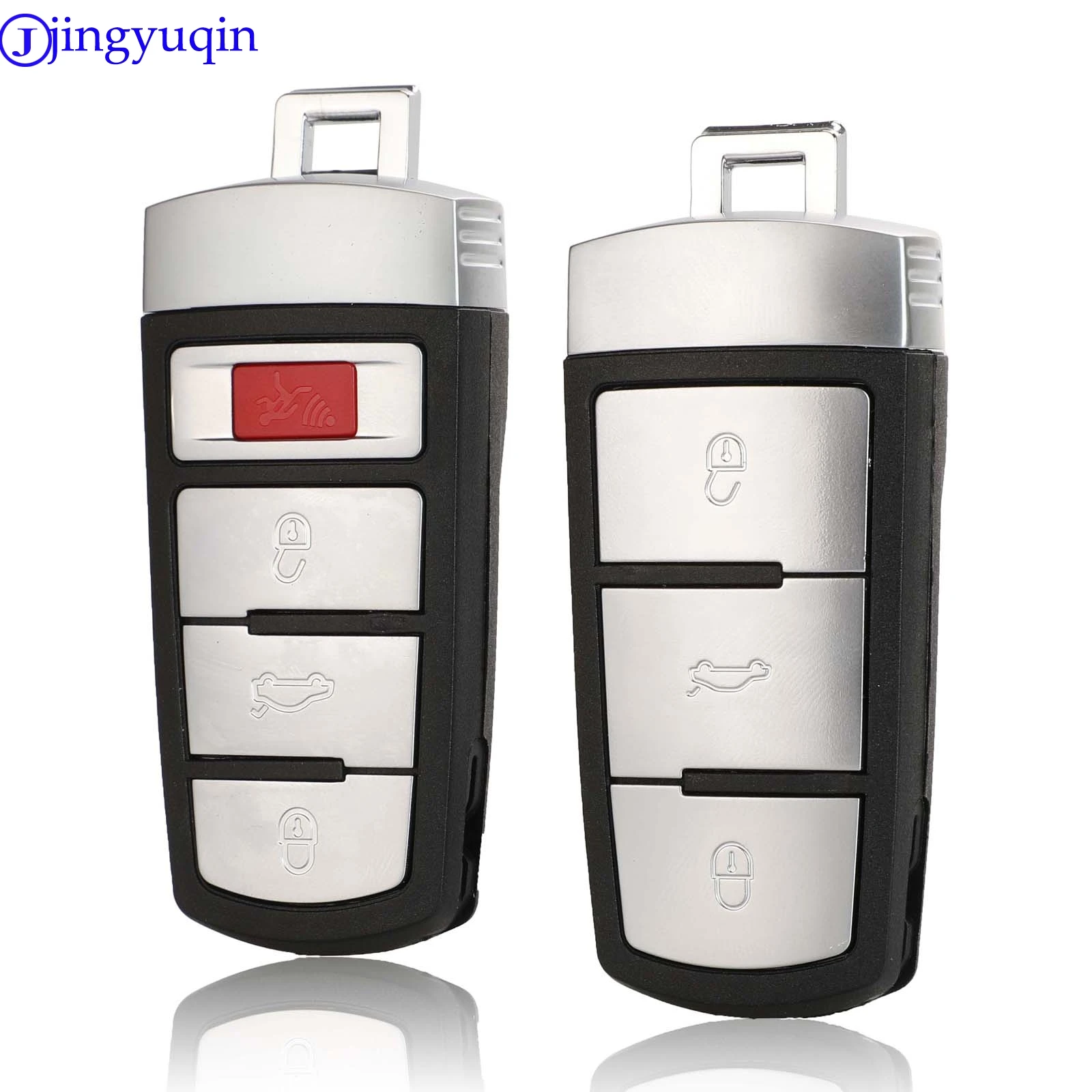 

jingyuqin 5ps Intelligent Replacement Shell Smart Remote Car Key Case Cover Style For VW VOLKSWAGEN CC Passat Magotan 3 Buttons