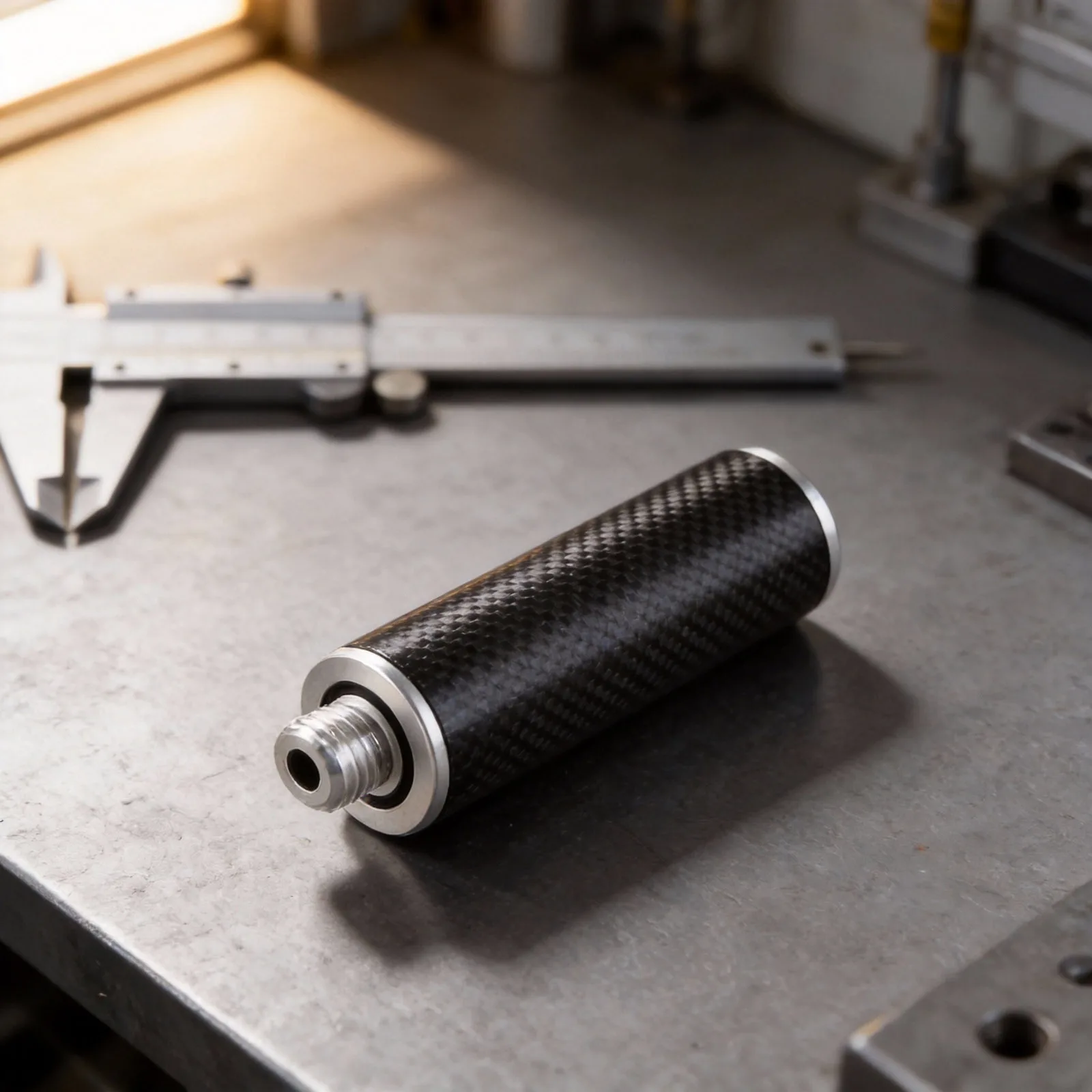 Surveying Pole Carbon Fiber Rod 32mm Diameter Thread 5/8 x 11 for GPS Rod Compatibility 10 50cm Length Tested for Stability