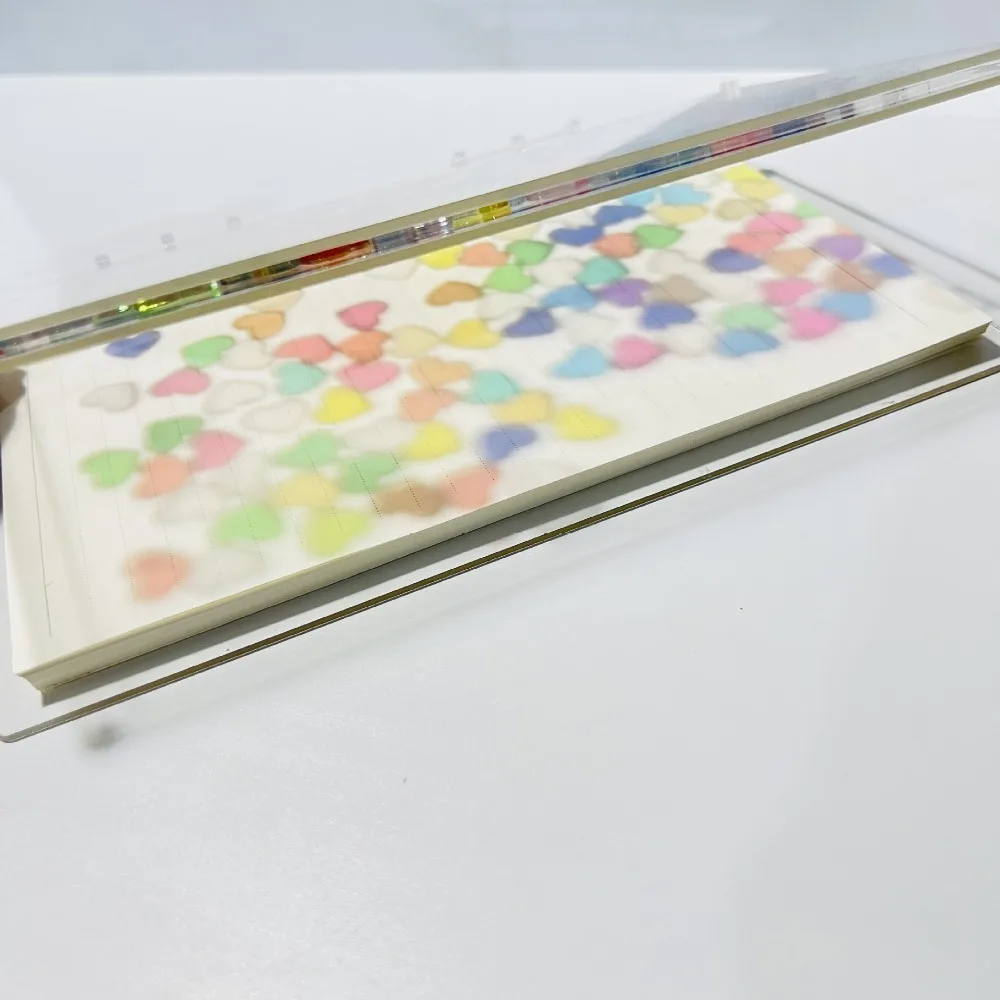 6-Hole Quicksand Acrylic Notebook Powder Flash Shake Card Design Exquisite Transparent Notebook Square Loose-Leaf Notebook