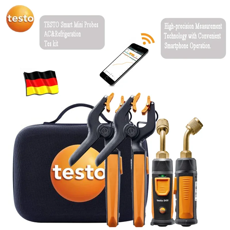 0563 0002 10 Smart Probes AC &Refrigeration Test Kit 2pcs Testo 115i And 2 Pcs testo 549i Wireless Smart Bluetooth-compati