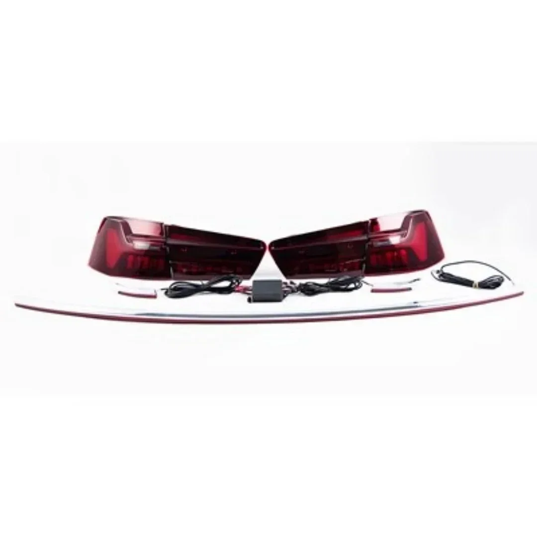 Through lamp Taillight Assembly for Audi A6 C7 2012-15 upgrade to C8 rear lamp brake light Turn Signal backup Reverse light