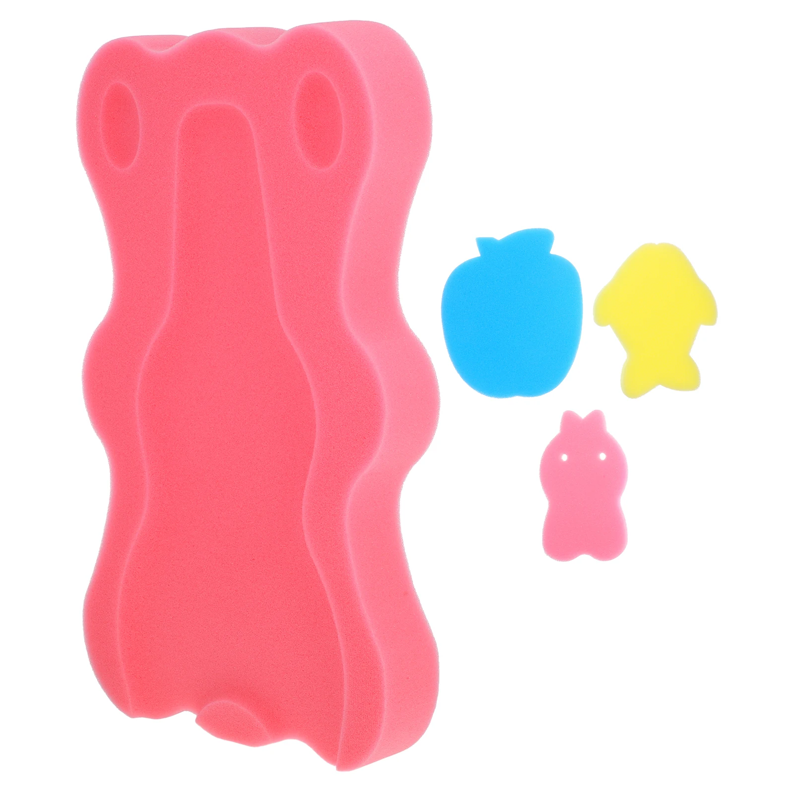 

Infant Bath Mat Sponge Cushion 49x32x5.5cm Pink Non Slip Pad Baby Bath Holder Water Absorption Foam Soft Design