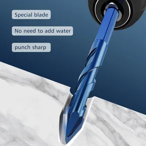 Concrete masonry spiral drill, eccentric glass, ceramic tile, brick, plastic wood, mason, hole cutter, blue saw 8 Main Sales Mason Tool - №4