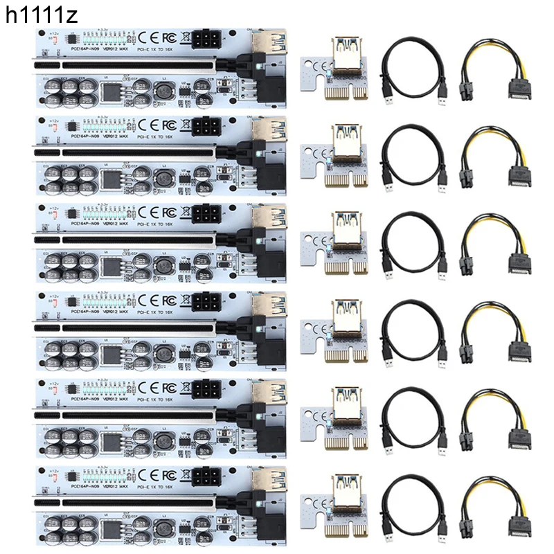 

6PCS VER012 PCIE Riser PCI Express X16 USB 3.0 Express Cable VER012MAX GPU Riser For Video Card Riser PCI-E For BTC Miner Mining