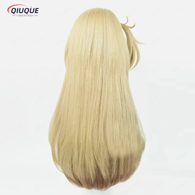 2025 yiyi Vtuber NIJISANJI EN 루카 카네시로 코스프레 황금색 내열성 합성 머리카락 애니메이션 할로윈 파티 가발 + 가발 C