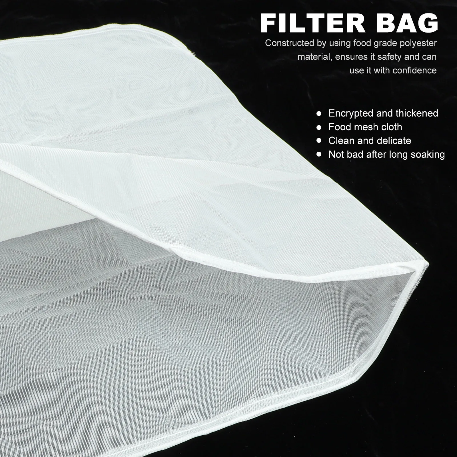 Premium Food Grade Polyester Reusable Filter Bag Fine Mesh for Nut Milk Soy Milk Juice Tea Traditional Chinese Medicine Baby