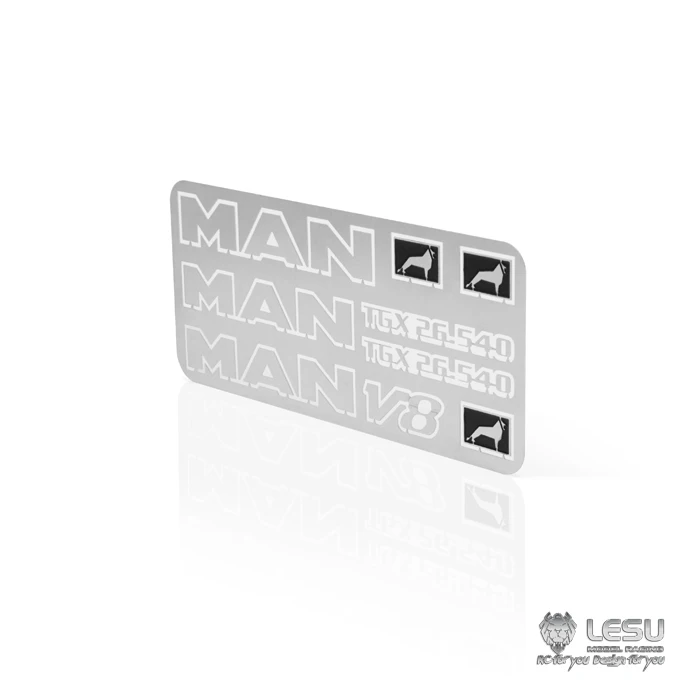 LESU Metal Sticker V8 LOGO for TAMIYA RC 1/14 MAN GTX26 540 Tractor Truck Model Remote Control Vehicle