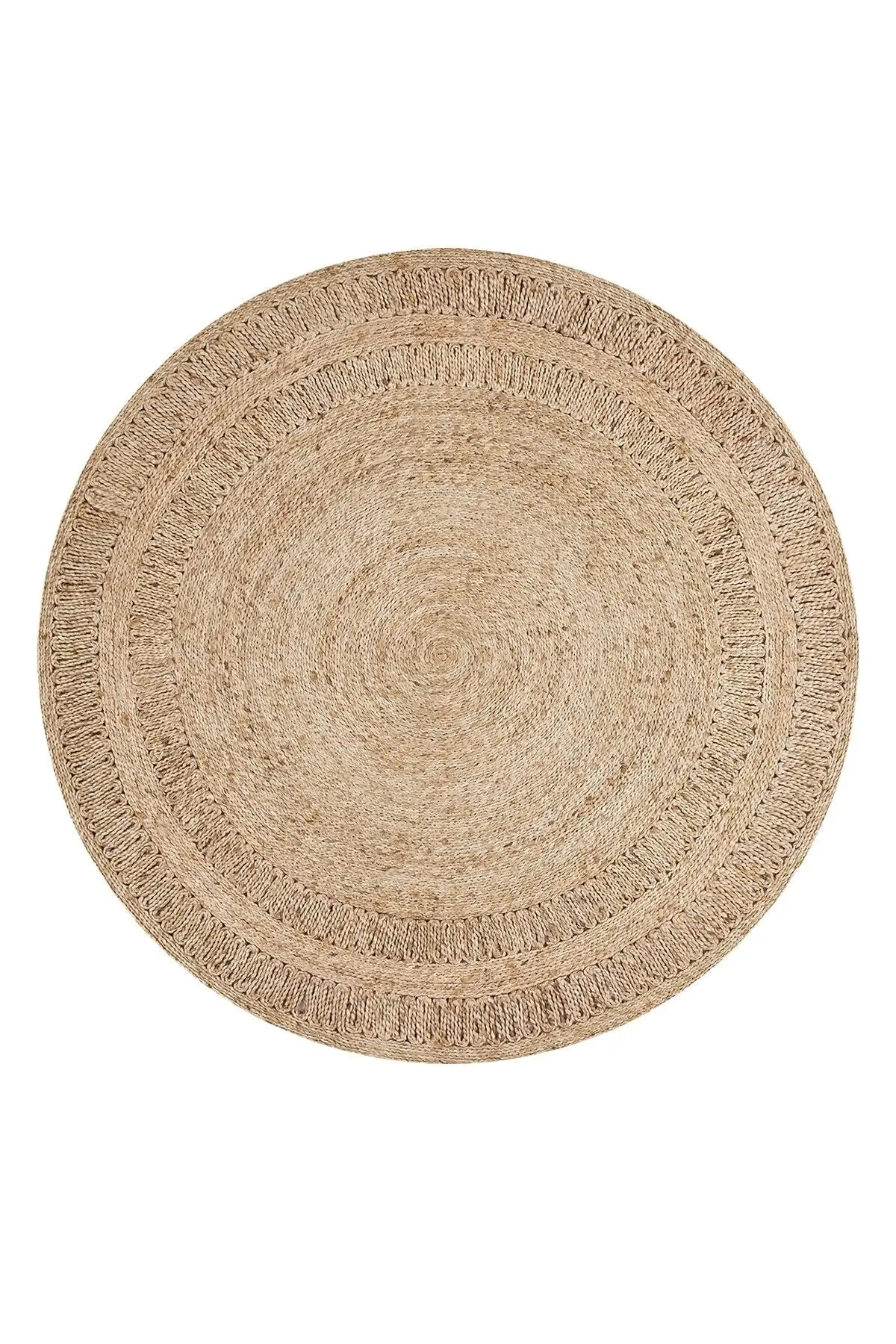 Dovi wicker Model patterned round carpet easy to clean leather non-slip-based carpet