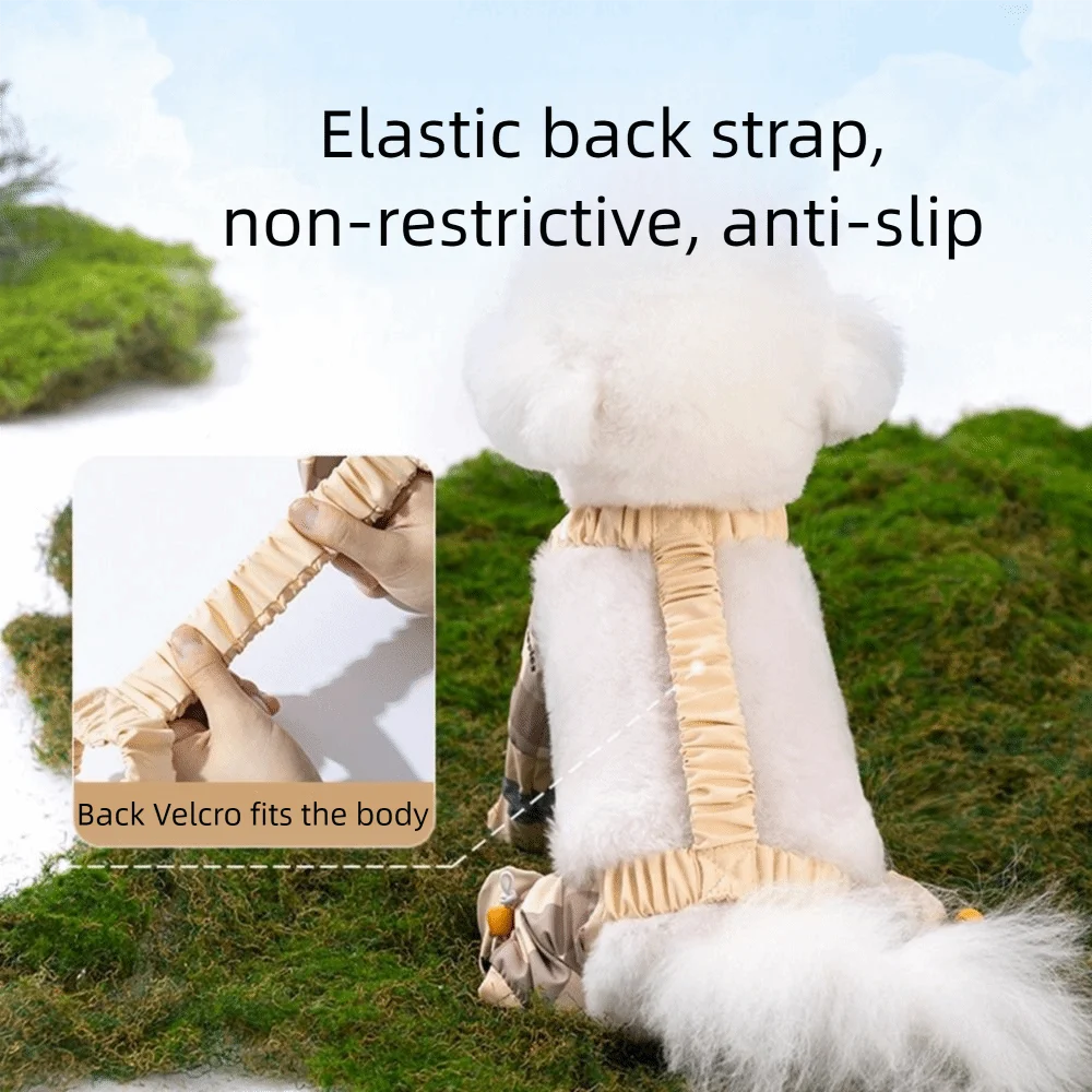 كامل حماية الساق عاكس شريط الحيوانات الأليفة السراويل الغبار قابل للتعديل الحيوانات الأليفة السراويل المضادة للانزلاق مقاوم للماء