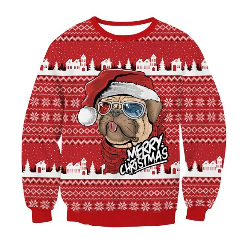 Suéteres feios de natal jumpers verdes 3d engraçado impresso festa de férias moletom de natal para festa de aniversário moletom de natal 2025