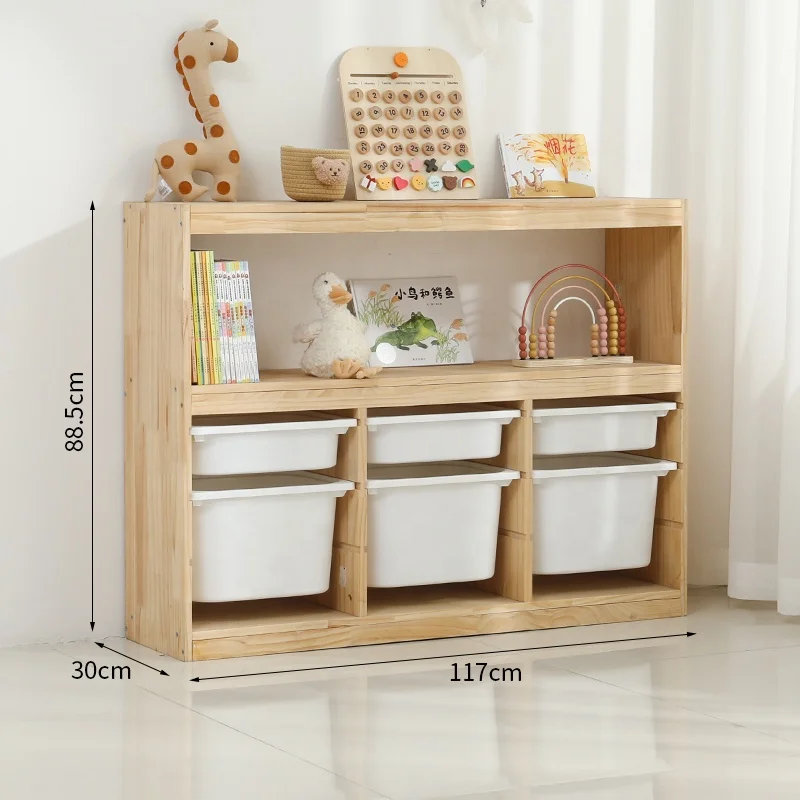 Móveis de madeira para quarto de bebê, prateleiras pré-escolares, brinquedos infantis, livros, armários de armazenamento, gaveta de grande capacidade