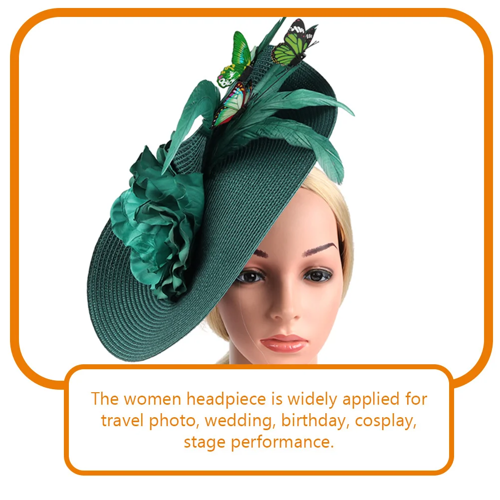 

Fascinator Headband Lightweight Butterfly Decor Bridal Headdress Wedding Tea Party Banquet Cosplay Stage Women Hair