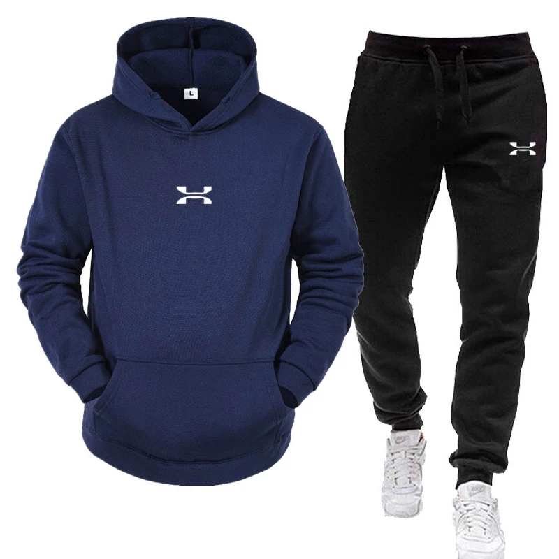 2 Piece Mens Track Suits 2024 Autumn Winter Jogging Sports Sets Sweatsuits Hoodies Jackets and Athletic Pants Men Clothing