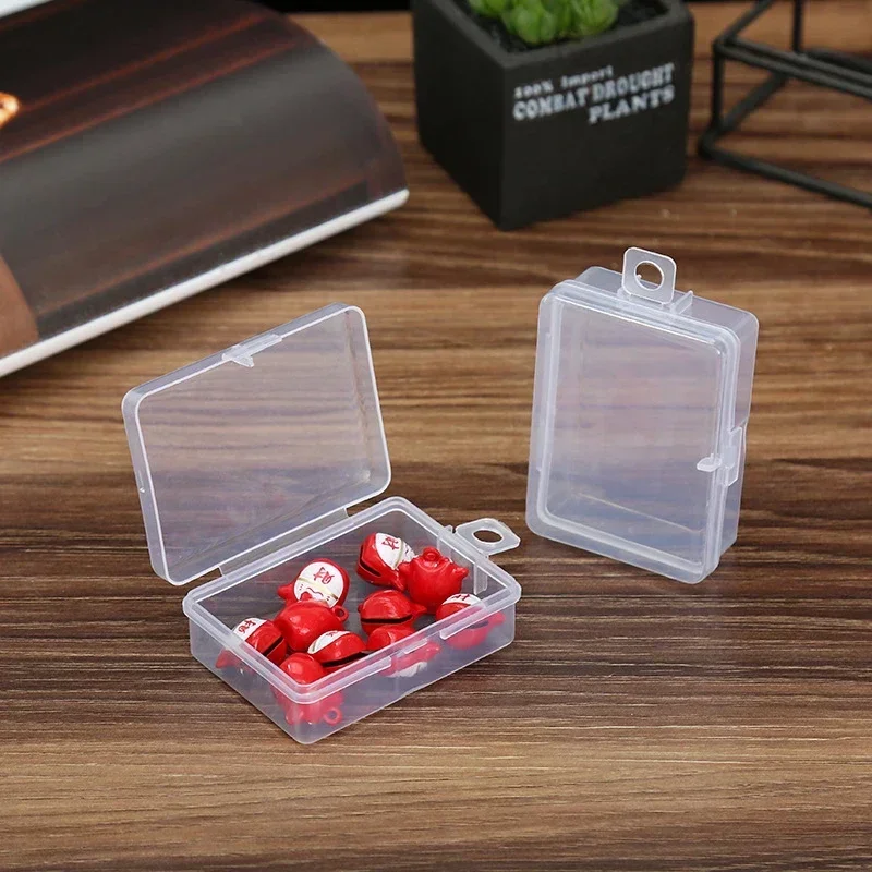 Clear Lidded Plastic Storage Box Jewelry Display Box Trifles Parts Tool Screw Case Bead Container Portable Table Organizer NEW