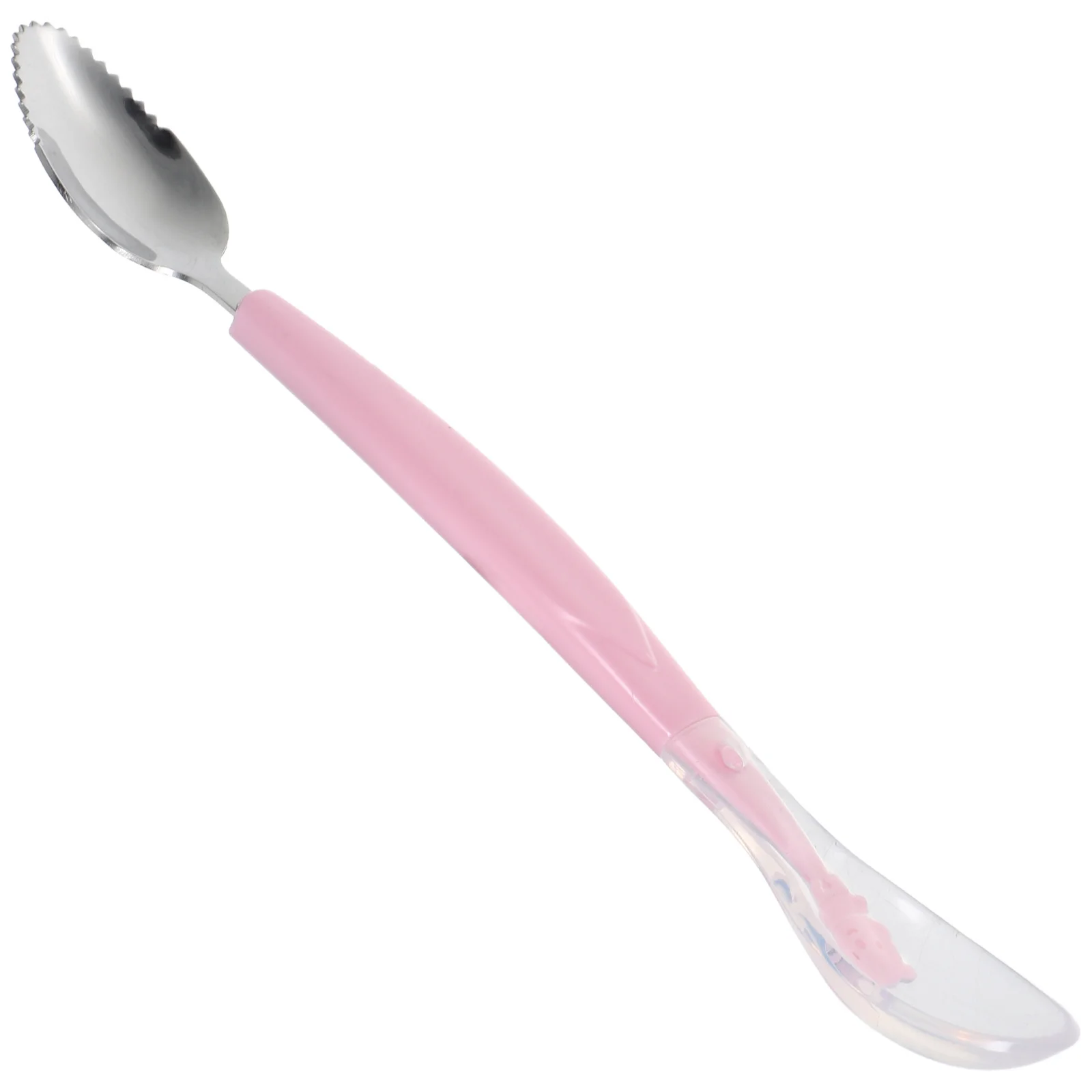 Sendok Bayi Silikon Sendok Makan Bayi Sendok Latihan Balita Kepala Lembut dengan Kotak Penyimpanan Pengikis Puree Buah Portabel