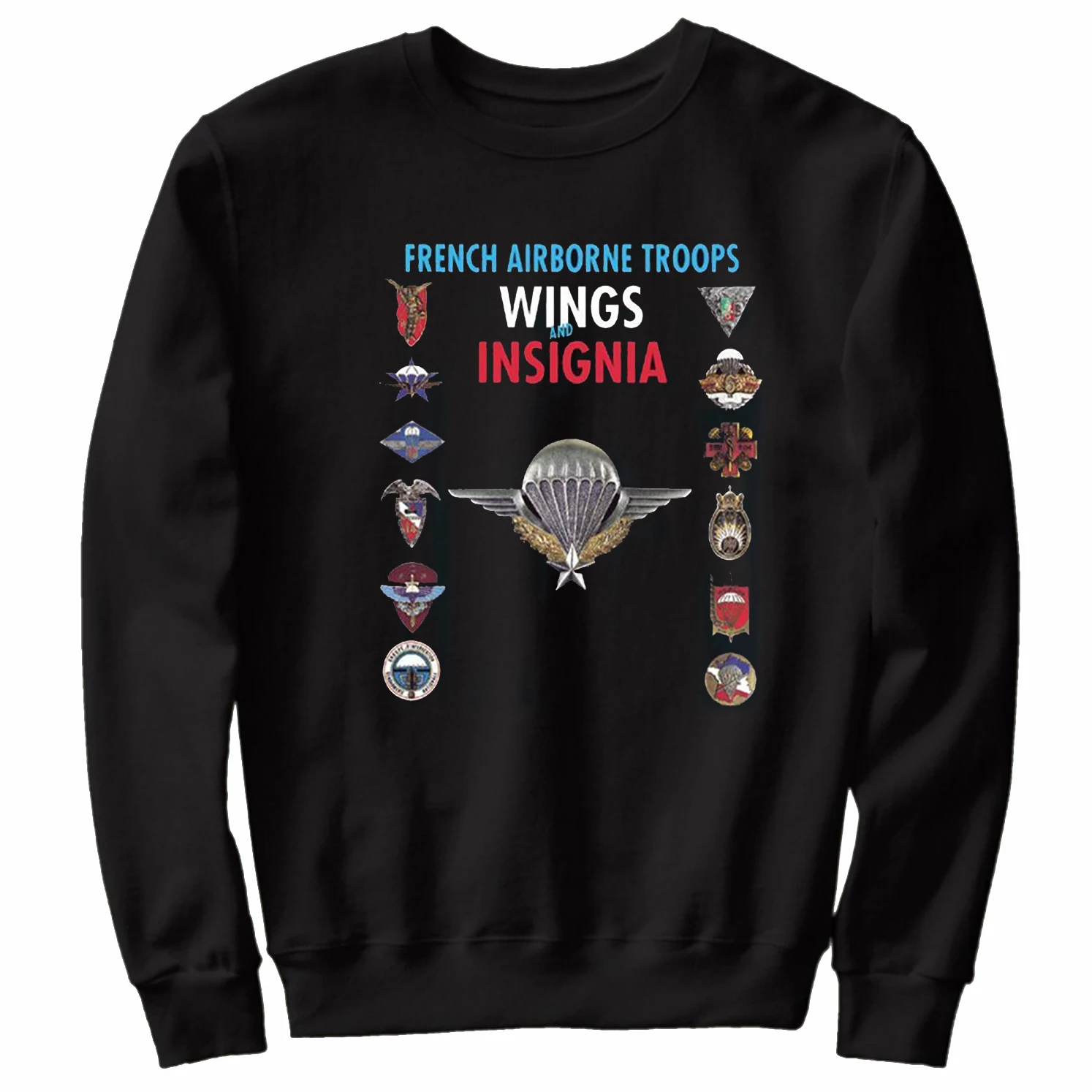 

French Airborne Troops Wings and Insignia Sweatshirts New 100% Cotton Comfortable Casual Mens Military Clothing Streetwear