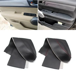 2pcs Front Door Armrest Leather Cover For Honda CRV 2007 2008 2009 2010 2011 Car Interior Door Armrest Panel Cover Trim