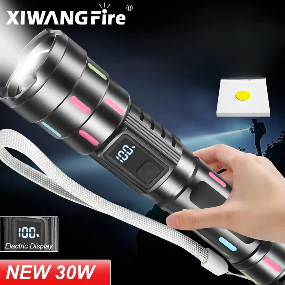 Linterna LED multifuncional XIWANGFIRE, luz de trabajo portátil impermeable adecuada para acampar al aire libre y situaciones de emergencia