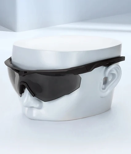 Imagen 2 del producto Gafas tácticas militares CS Airsoft, gafas de tiro a prueba de viento, HD, 3 lentes, para Motocross, motocicleta, montañismo, gafas de seguridad