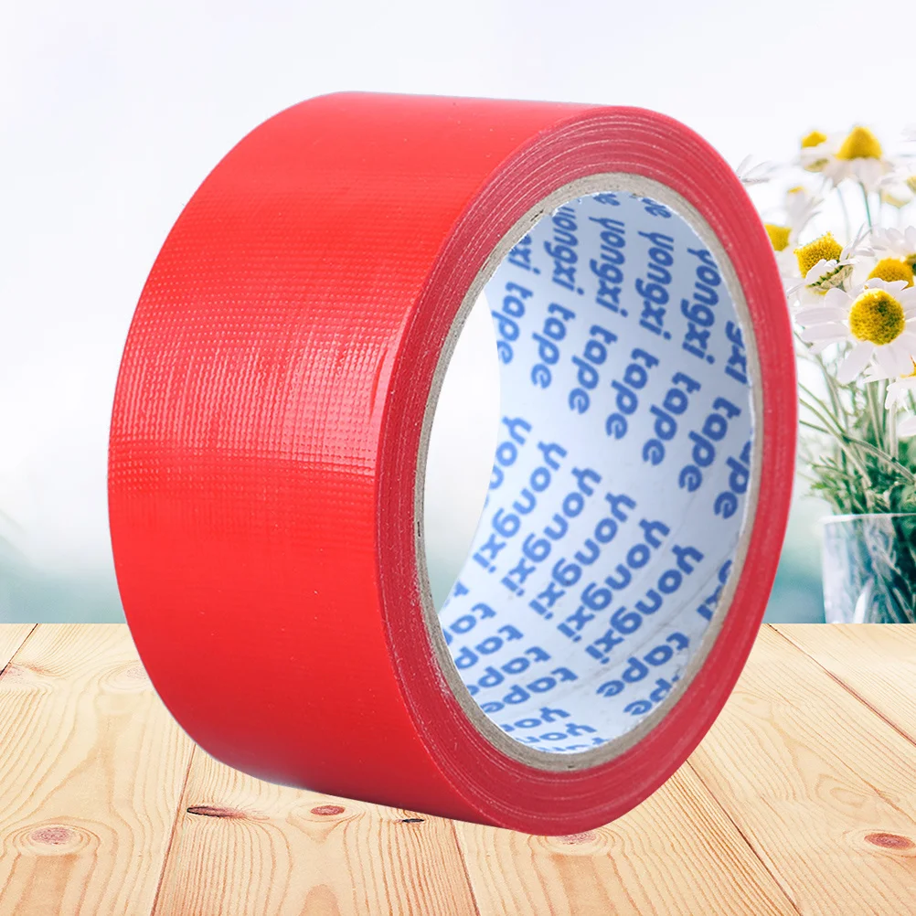 Strong Adhesive Waterproof Single-Sided Cloth Tape Red 5cmx13m for Electrical Equipment Carpet Floor DIY Stage Masking