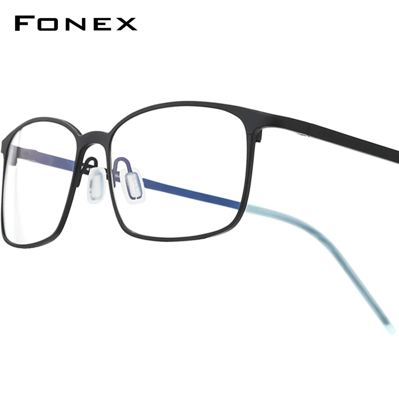 

FONEX Pure Titanium Eye Glasses Frames for Men Square Eyeglasses Women Vintage Korean Japanese Ultralight-Weight Eyewear 8551