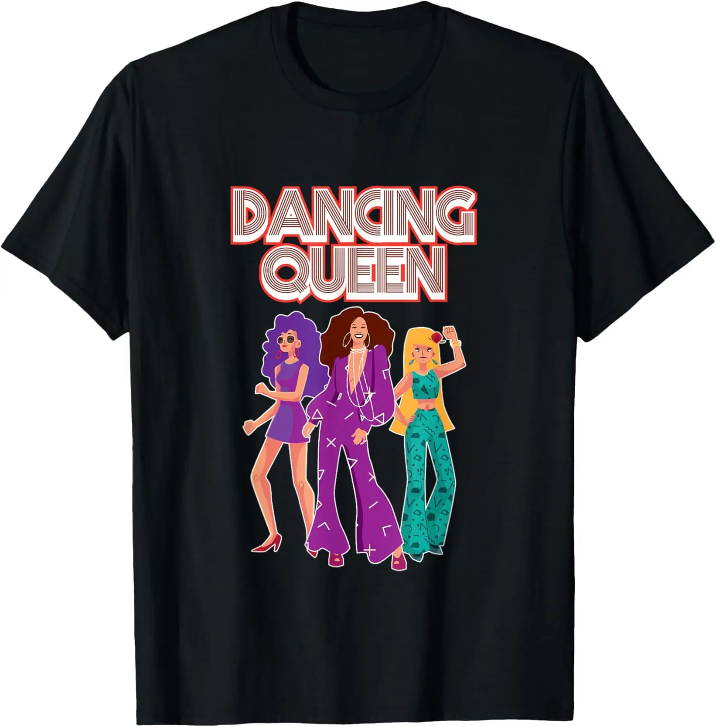 Fun Dancing Queen Disco Dance Club Party 1970s Gift T-Shirt