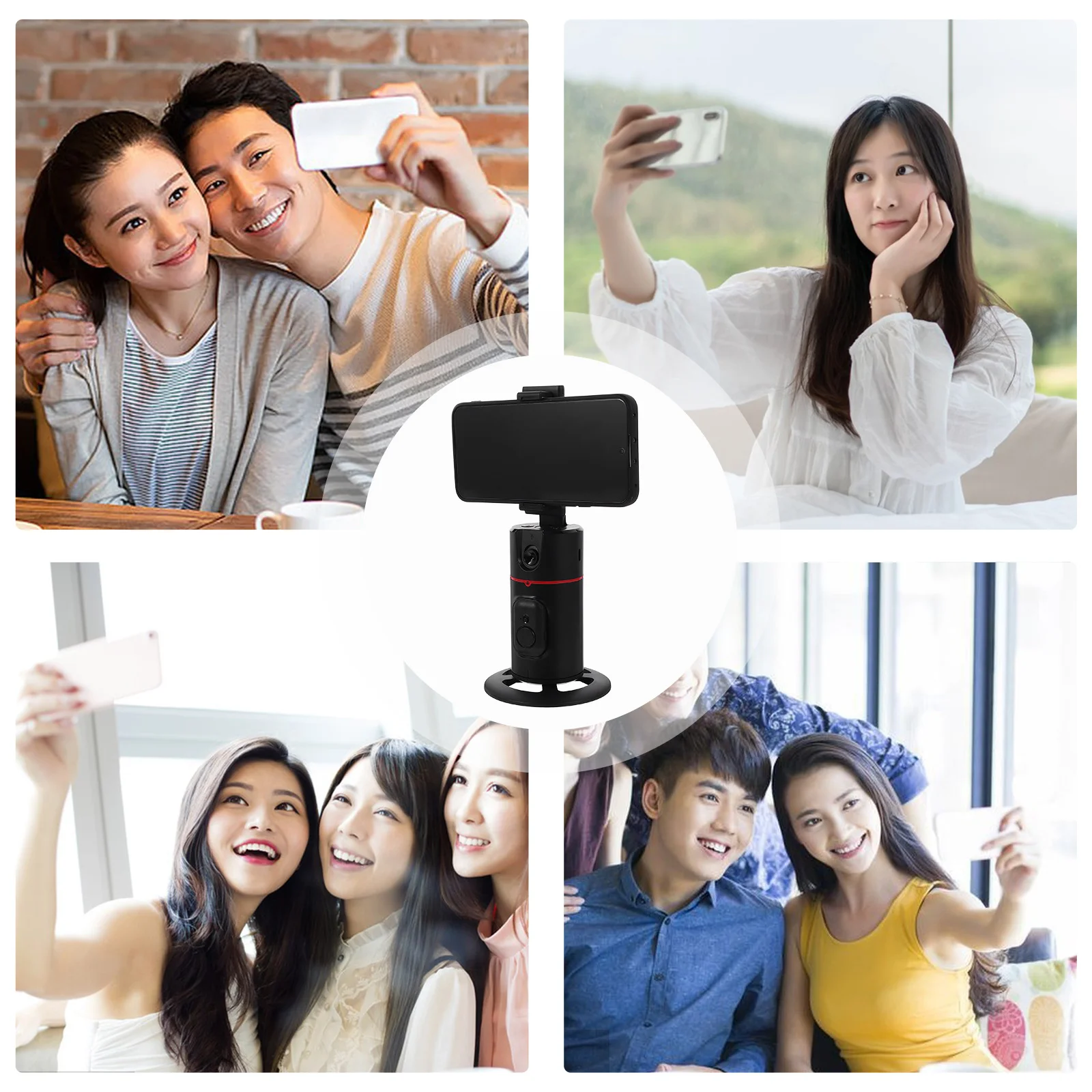 

Selfie Stabilizer with Holder Auto Face Portable Design for Video Recording and Group Photos