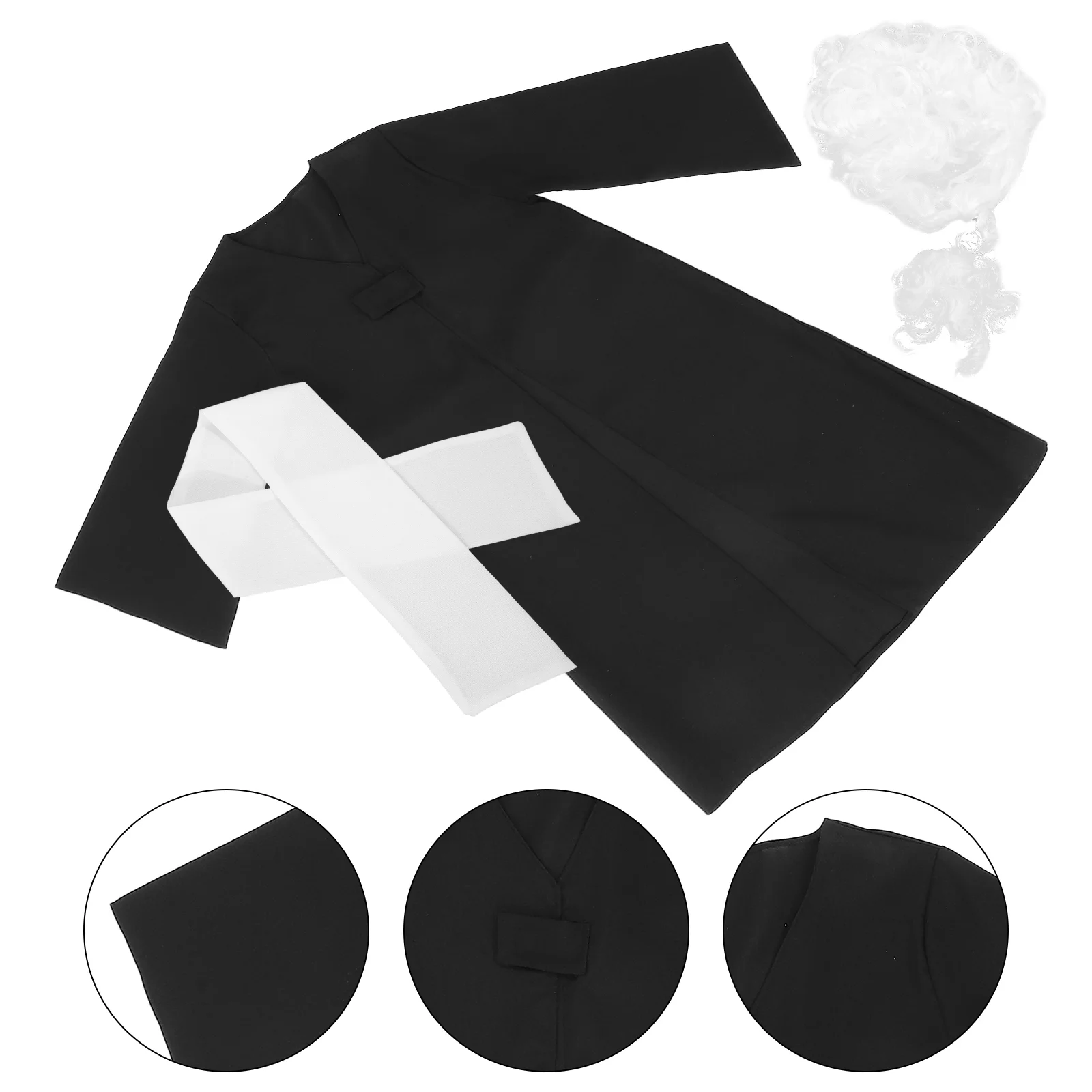

1 Set Judge Lawyer Uniform Set Role Play Costumes for Halloween School Toddler Judge Outfit Play Party Decor