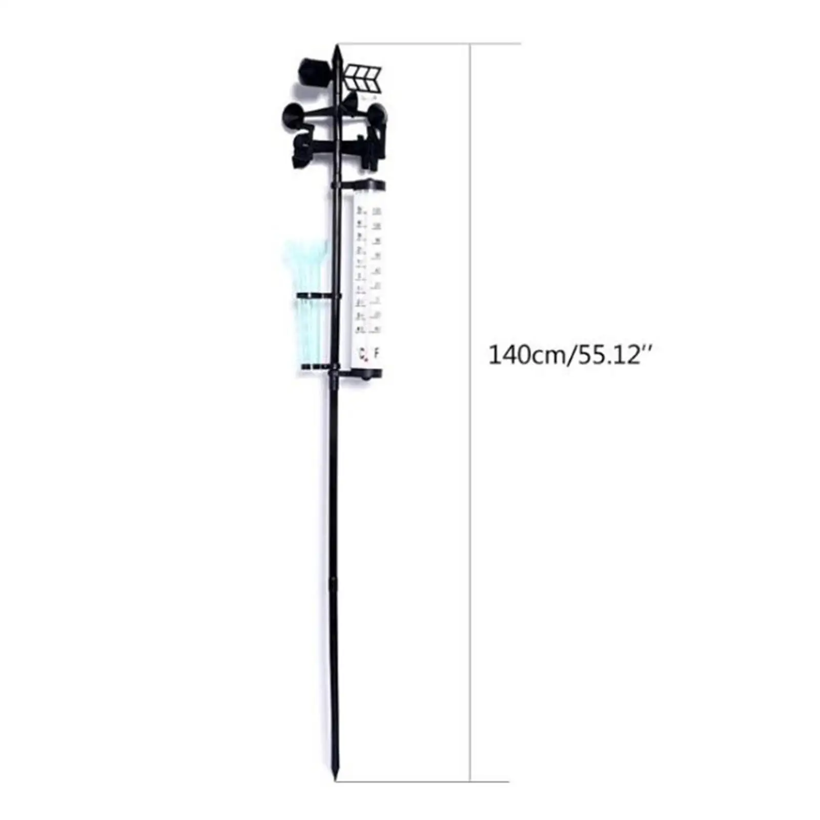 Outdoor Garden Weather Station Thermometer Wind Direction Indicator Rain Gauge for Barn Pavilion