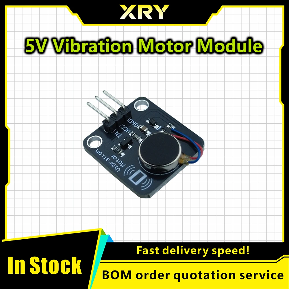 XRY 1/5PCS 5V Vibrating Vibration Motor Module High and Low Level Vibration Mini Motor Module for Arduino