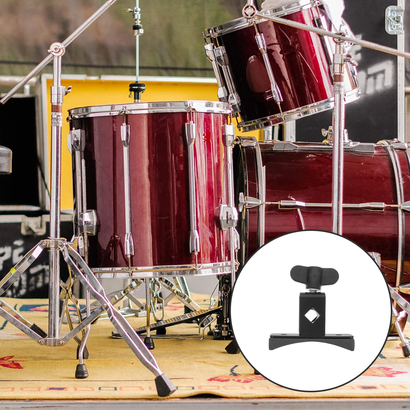 

Secure Drum Hoop Clamp for Snare Tom Cowbell Tambourine Cymbal Mounting Bracket Easy Install Drum Set Clamp Percussion Accessory