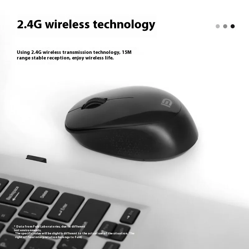 UNSHARKABLE M702 Wireless Mouse Quiet Click Portable Battery Powered Black PC Laptop Office Home Classroom Dorm Compatible