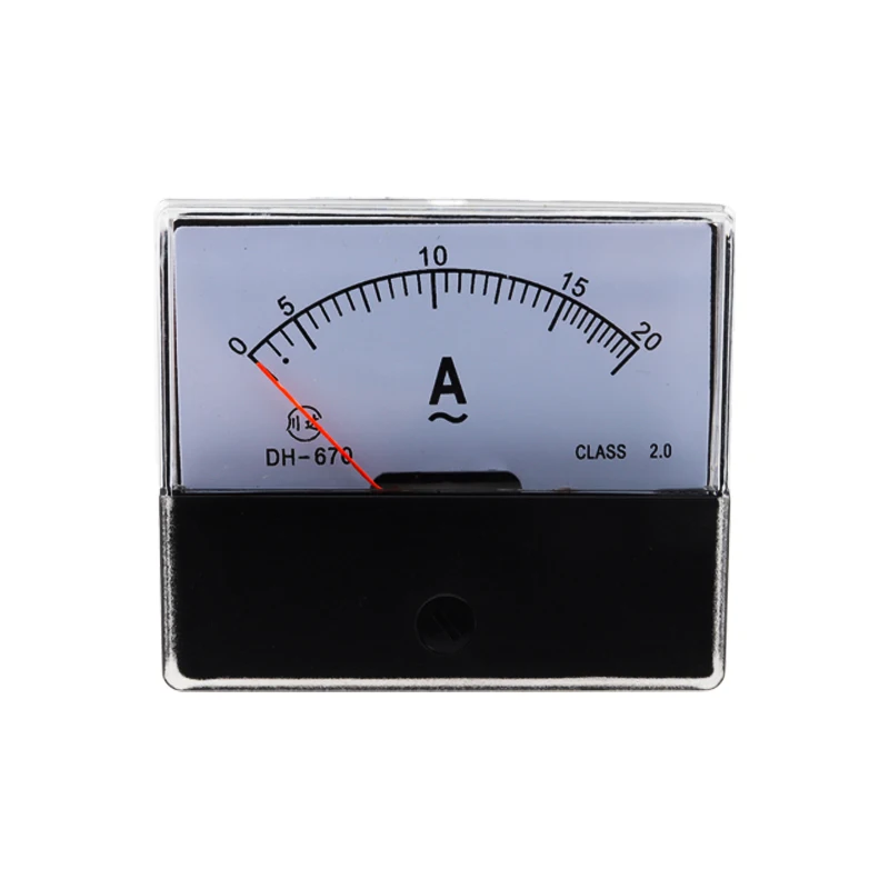 DH670 Analog Amp Panel Meter Current Ammeter Mechanical Pointer 1-1000A AC Ampere Meter DH-670